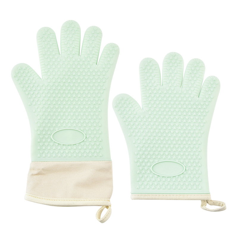 Factory wholesale silicone heat insulation gloves creative household kitchen heat insulation oven gloves microwave oven silicone gloves