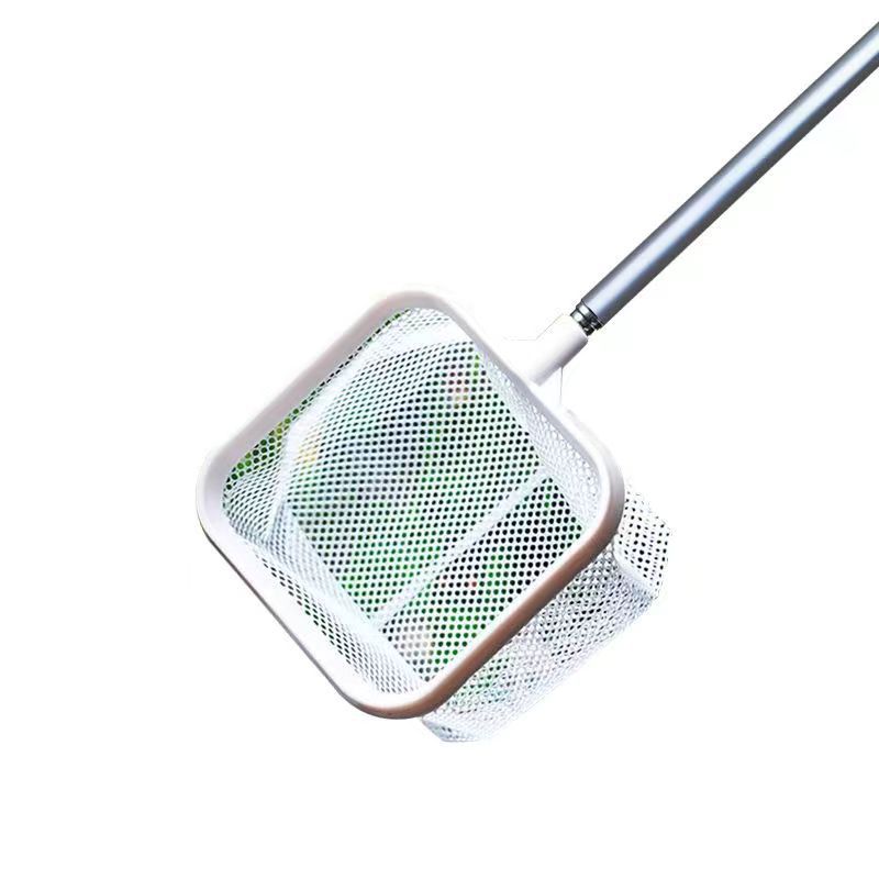 Household fish tank square round stainless steel retractable fishing 3d three-dimensional fishing net small size ornamental fish hand-made net