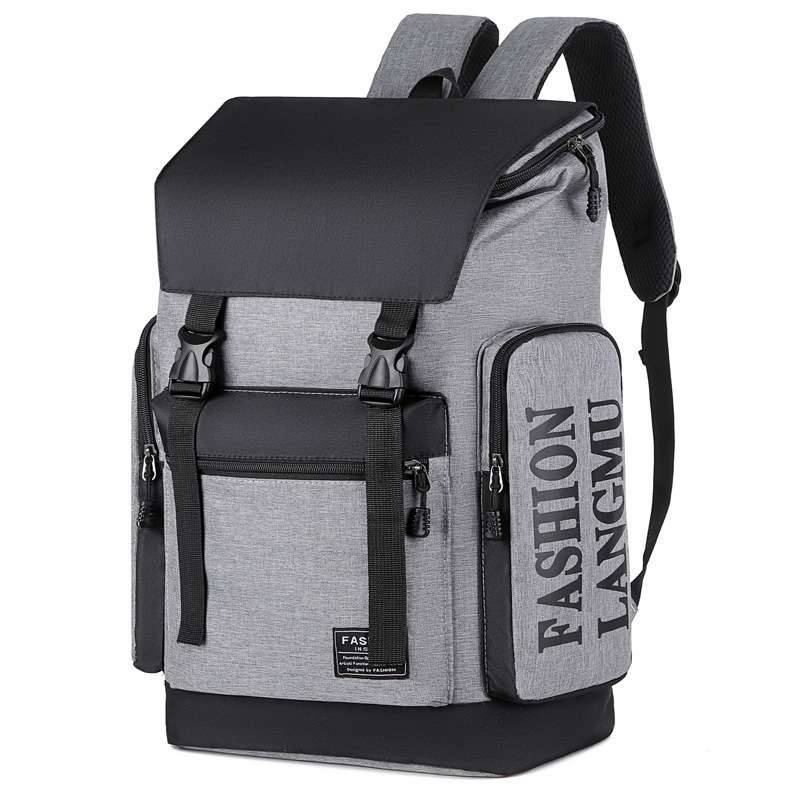 Large Capacity Backpack Men's Backpack Men's Leisure Travel Bag Computer Schoolbag Middle School Students Junior High School Students College Students Trend