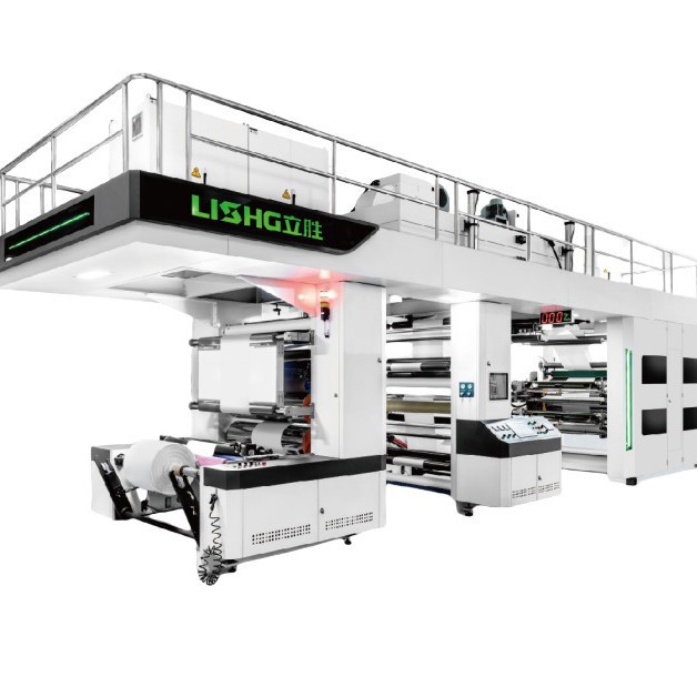 Четырехцветная флексографическая печатная машина с приводом на 250 м/мин для пленки и нетканых материалов