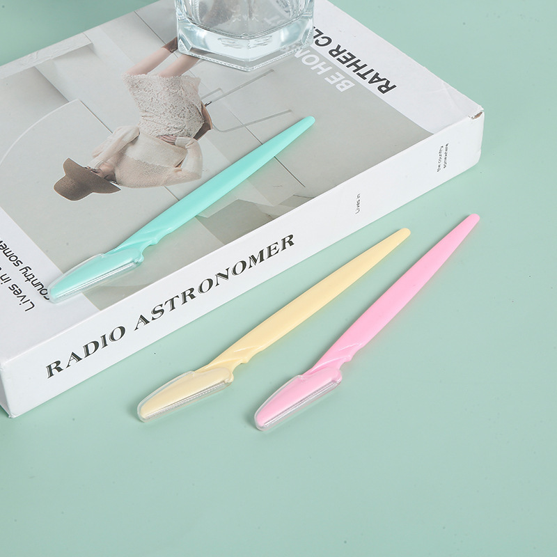 Foreign trade cross-border sharp safety with net eyebrow trimming knife eyebrow scraper anti-scratch eyebrow scraping blade beauty salon tools