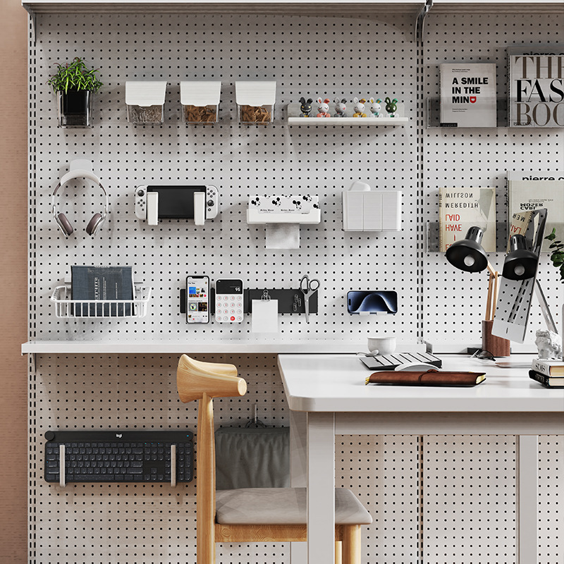 Factory wholesale storage box nail-free hanging basket hook wall hanging rack parts non-perforated hole board accessories Daquan