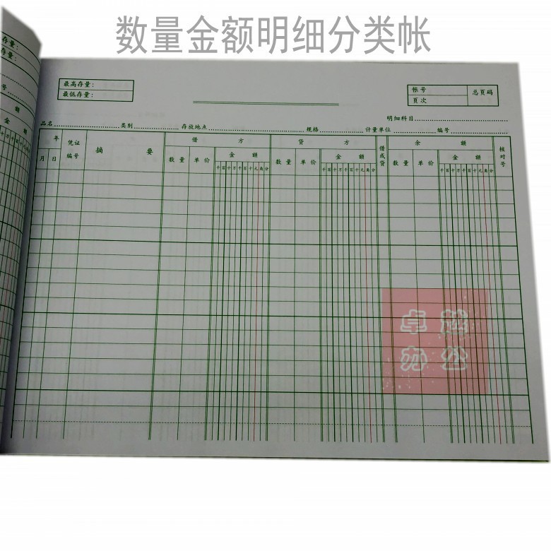 Quantity amount detail Ledger unified accounting book voucher series finance bureau supervision