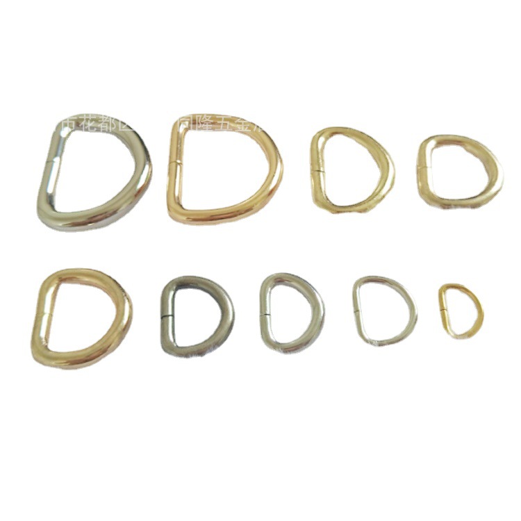 Factory direct spot supply luggage accessories metal D-shaped buckle wire D-ring luggage hardware