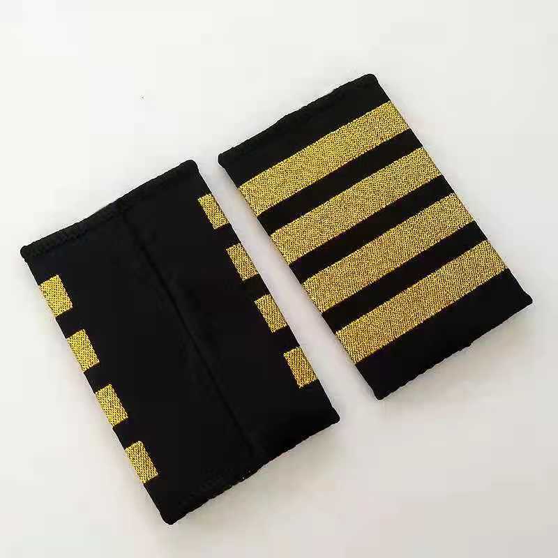 India Silk Air Pilots Performance Set Shoulders Airplane Operator Uniform Captain Shoulders Gold Shoulders Shoulders