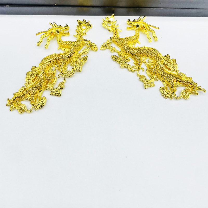 Ancient Style Hairpin into Pairs of Dragon DIY Jewelry Accessories Hair Crown Step Rocking Hairpin Hair Accessories Material Factory Direct Sale