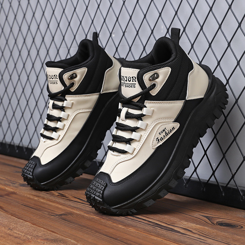 Cross-border plus size Men's Shoes New Autumn High-top British Style Vintage Workwear Boots Outdoor Sports Waterproof Mountaineering Boots