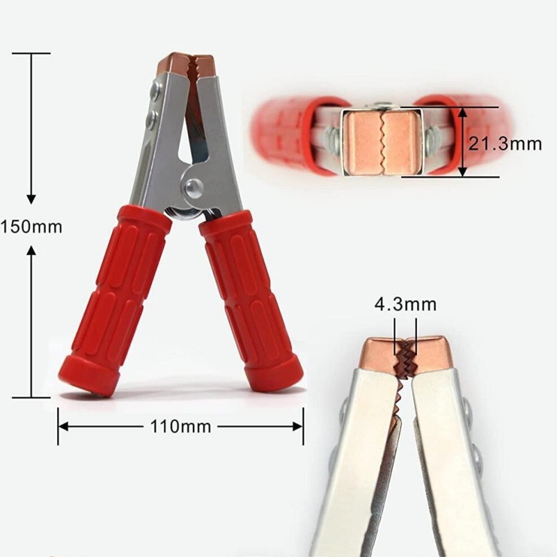 Battery Clip High Current Flame Retardant High Temperature Resistant Sheath Battery Cable Connection Clip Alligator Clip