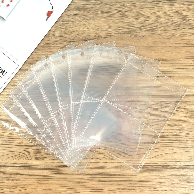 Factory wholesale PP3 hole 2 grid card book inner page card storage page loose-leaf inner core card storage bag core