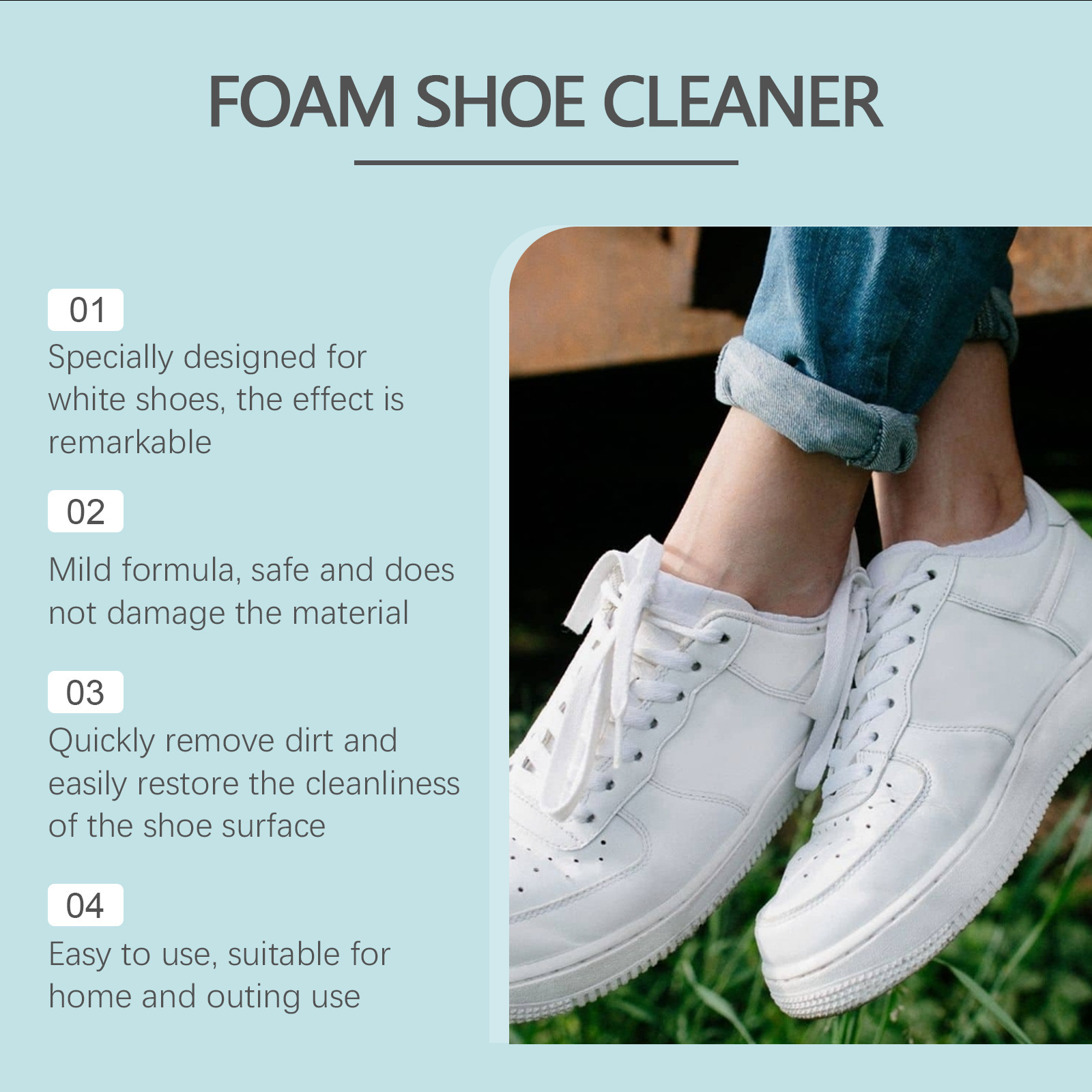 Jue Fish White Shoe Foam Cleaning Set Foam Cleaning Stain Removal Sneaker White Shoe Cleaner