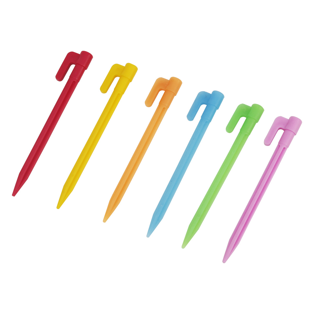 Camping Canopy Tent Pegs Plastic Ground Stakes Beach Nails Camping Outdoor Serrated Threaded Ground Stakes Anti-Slip