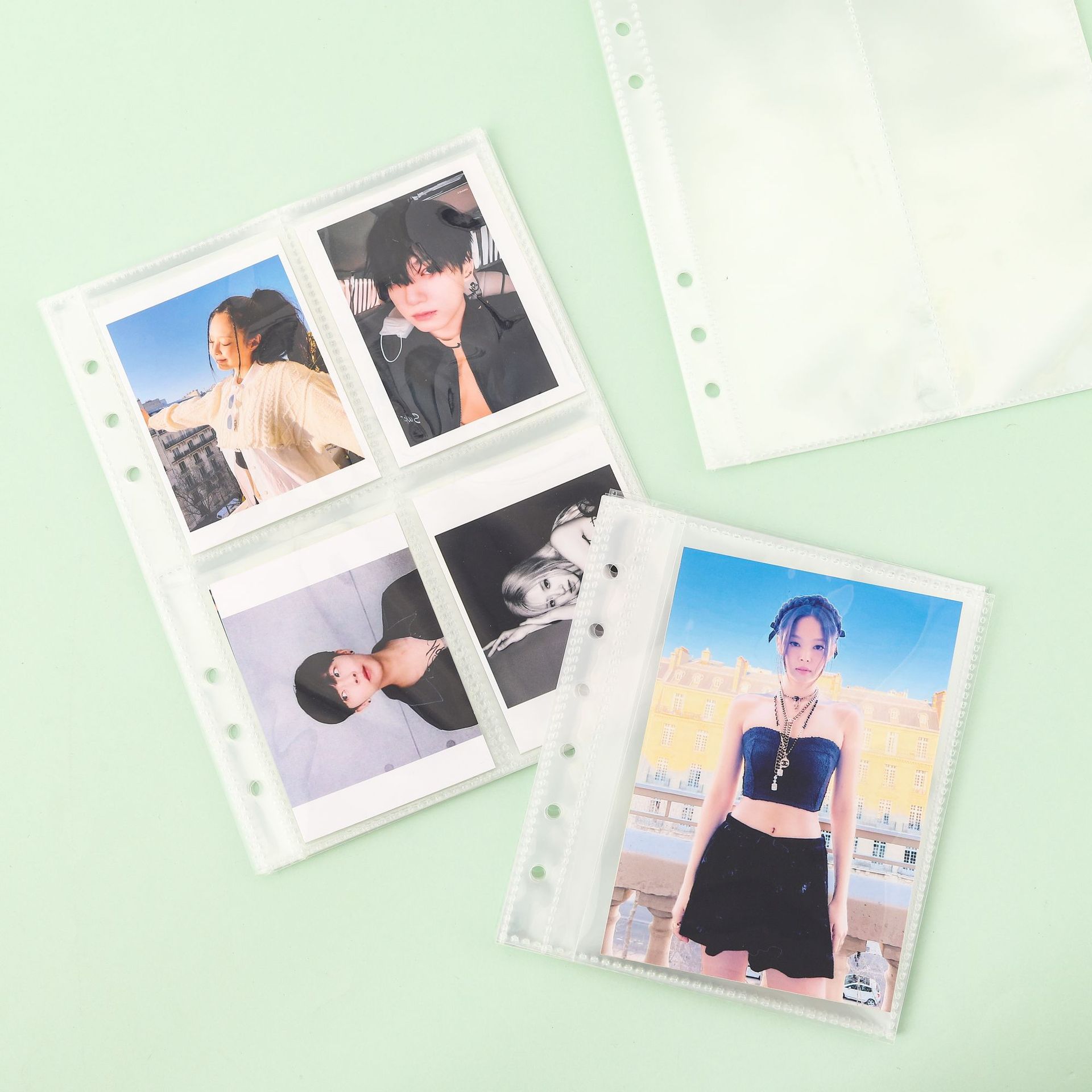 4 High-pass 6 hole loose-leaf album bag A5 loose-leaf photo album replacement core 3 inch 5 inch star small card storage bag this set