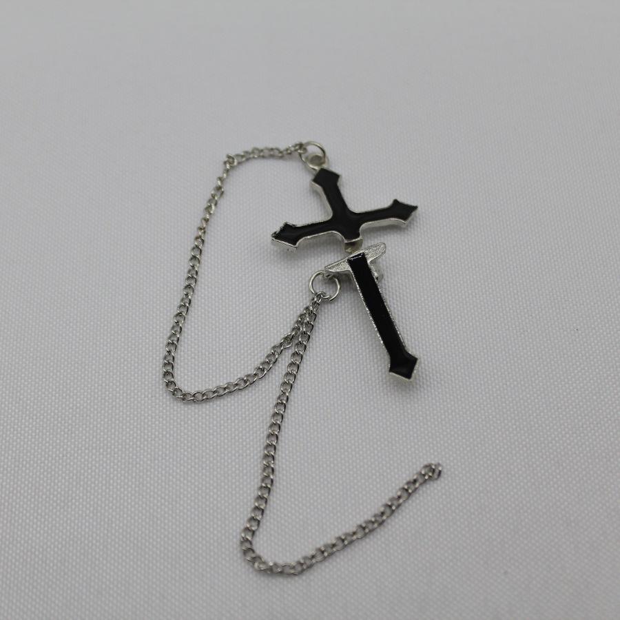 European and American cross-border jewelry personalized fashion punk black cross pendant all-match earrings