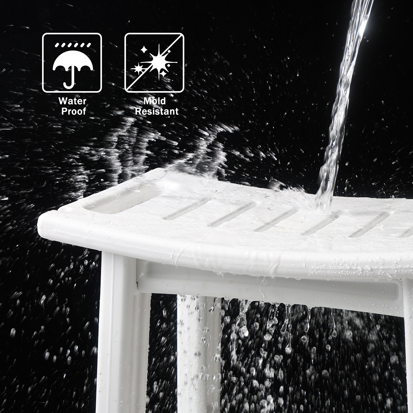 Smart Rabbit Household Bathroom Stool Bathing Shower Stool Living Room Clothes Changing Shoes Stool Toilet Sitting Storage Stool