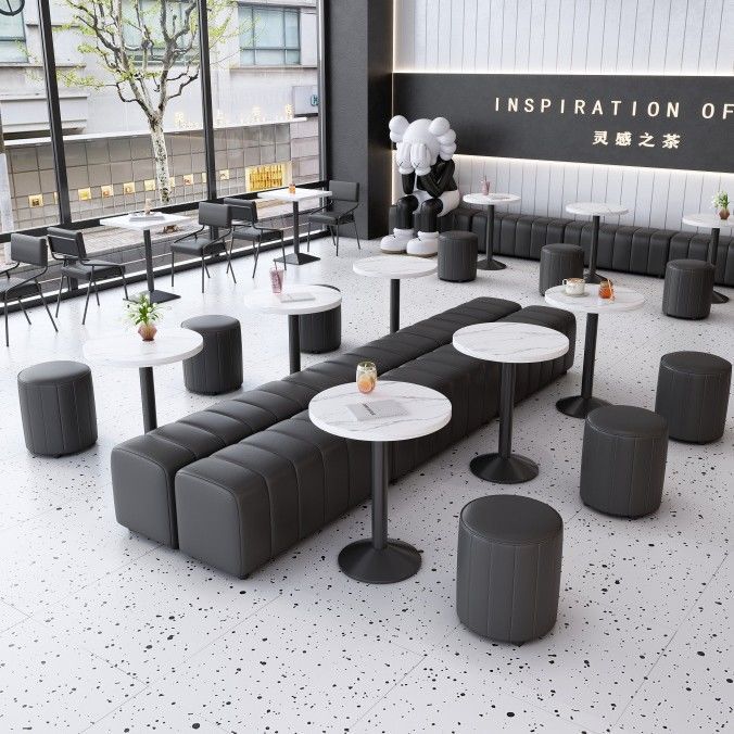 Настенная софа для ресторана, кафе, магазина молочного чая, книжного бара, столы и стулья в индустриальном стиле