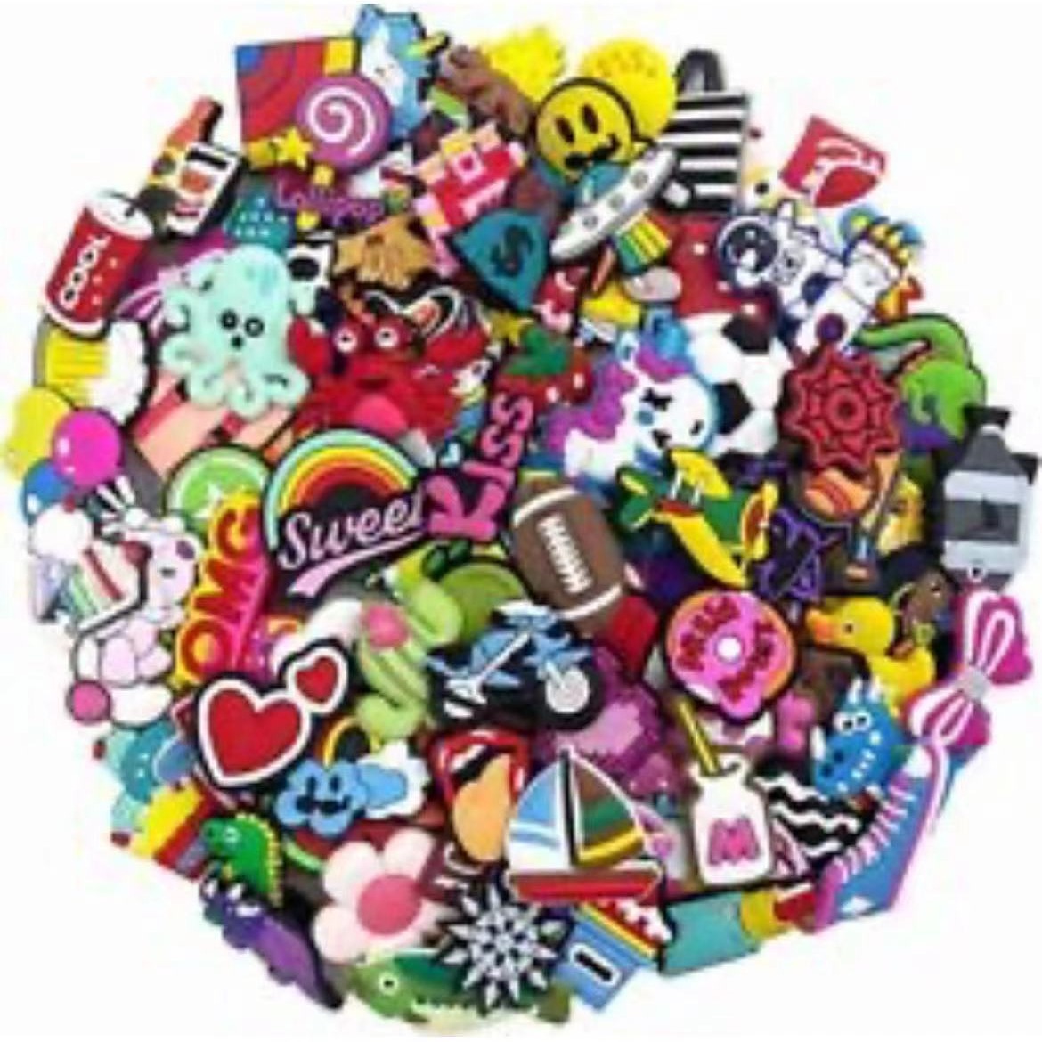 Cross-border hole shoes shoes flower shoe buckle PVC soft rubber shoe buckle detachable garden shoes shoes accessories random mix