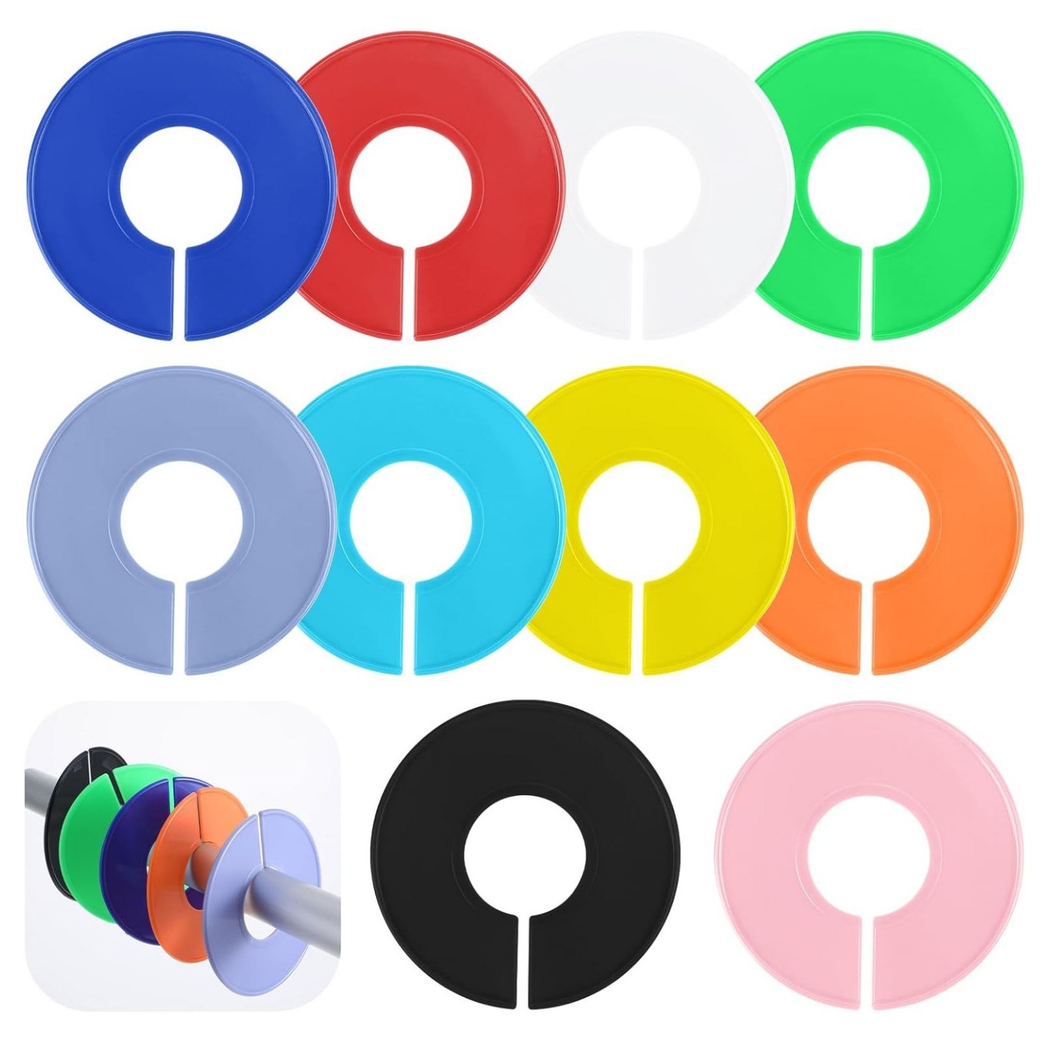 Hot cross-border round clothing display divider card divider ring clothes size ring divider card wholesale color in stock