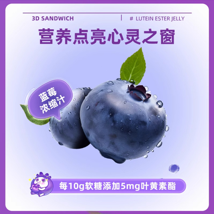 Notland Blueberry Lutein Ester Gummies for Children, Adults and Teenagers Genuine