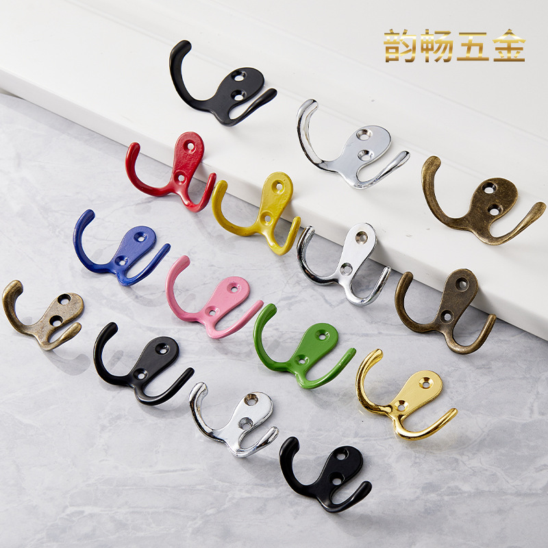 Yun Chang antique hook alloy hook hook hook cabinet hook decoration accessories double hook 55*41mm
