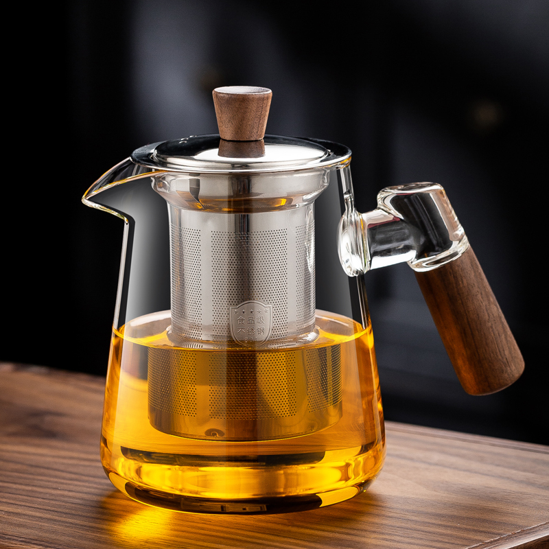 Weisheng Glass Tea Maker Heat-Resistant Thickened Tea Water Separation Teapot New Home Office Filter High-End Tea Set