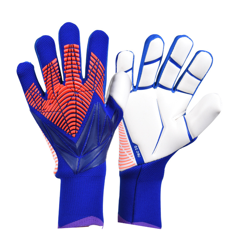 Football goalkeeper gloves thickened wear-resistant non-slip adult children training special goalkeeper will protective latex gloves