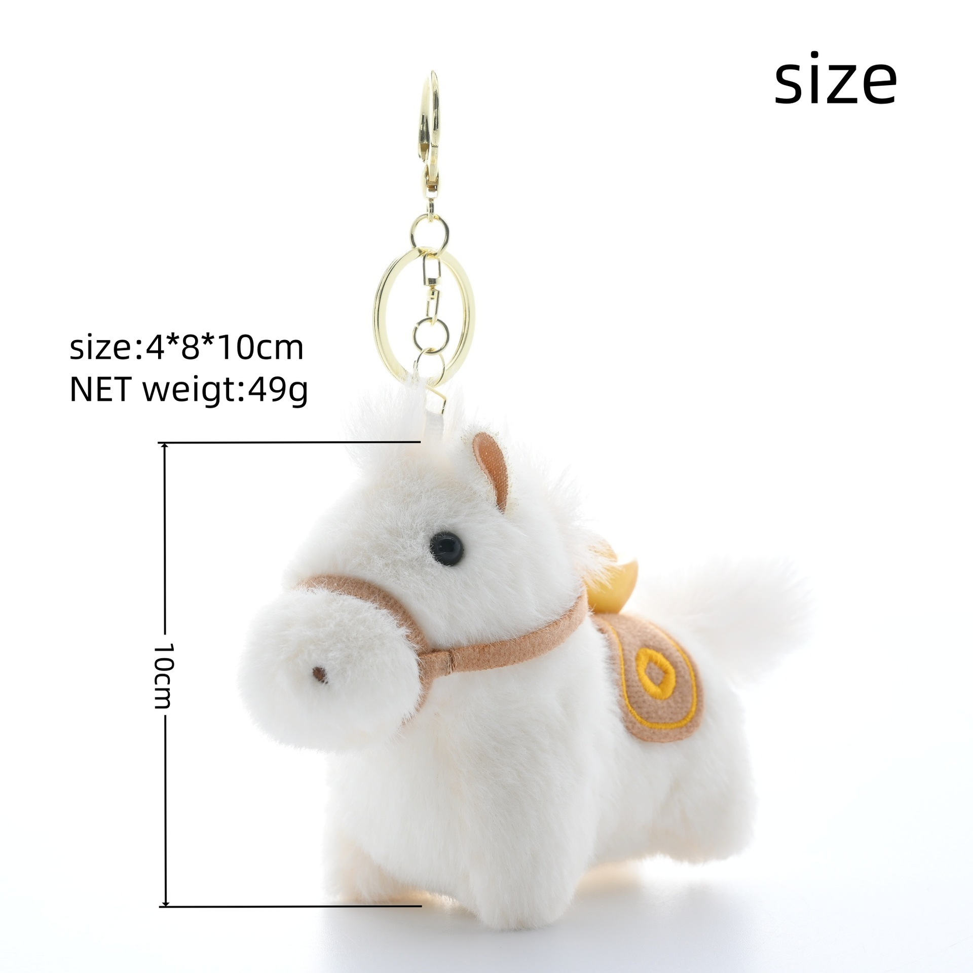 2026 Year of the Horse Mascot Plush Toy, Plush Keychain Pendant, Desktop Miniature Pony Ornament