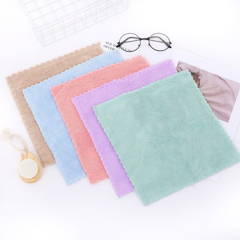 Coral Fleece Small Square Towel, Bear Gift Towel, Face Towel, Kindergarten Hand Towel, Baby Drool Towel, Vacuumable
