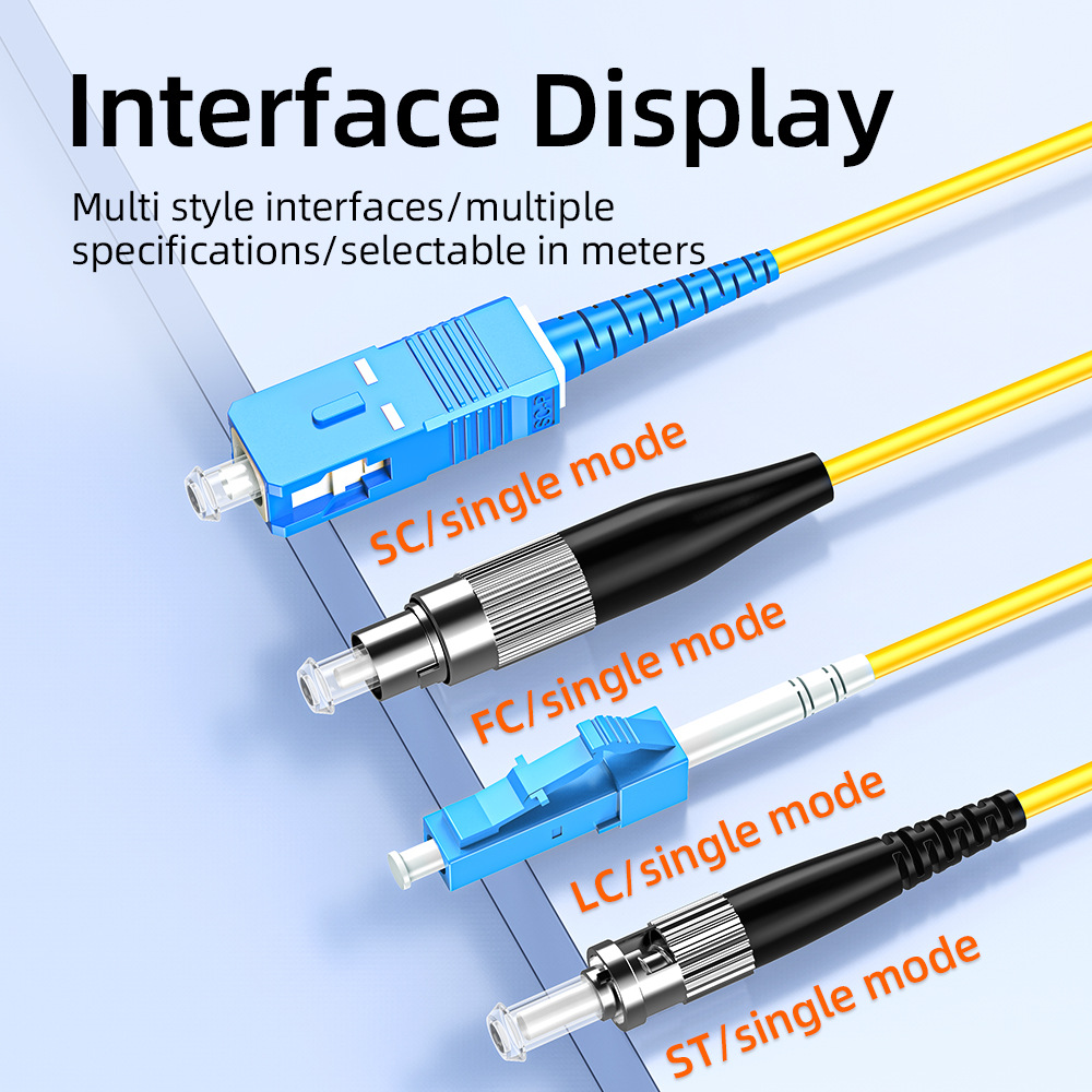 Broadcasting and Television Fiber Optic Jumper Sc/Apc Jumper Oblique Eight Degree Pigtail Lszh Low Smoke Halogen Free Lc/Fc Single Mode Telecom Grade