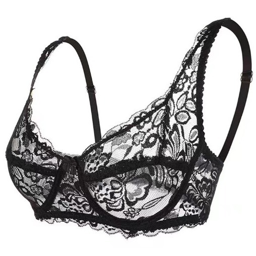 Летнее тонкое европейское и американское нижнее белье, весенне-летний полный кружевной полностью прозрачный sexy бюстгальтер с стальными кольцами оптом корсет 309