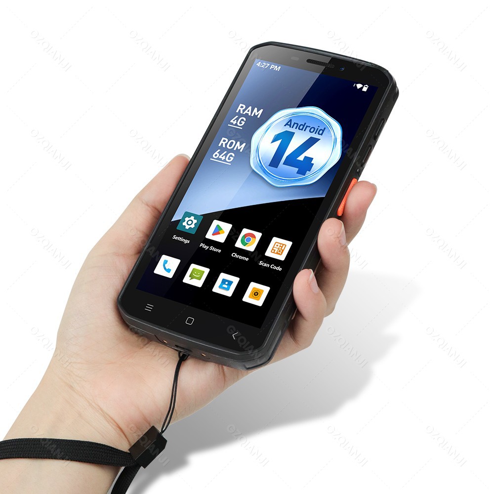 Foreign Trade Version Android 14 Handheld Pda Terminal 4G64G Eurasian Version Nfc Qr Code Scanning Head Industrial Terminal