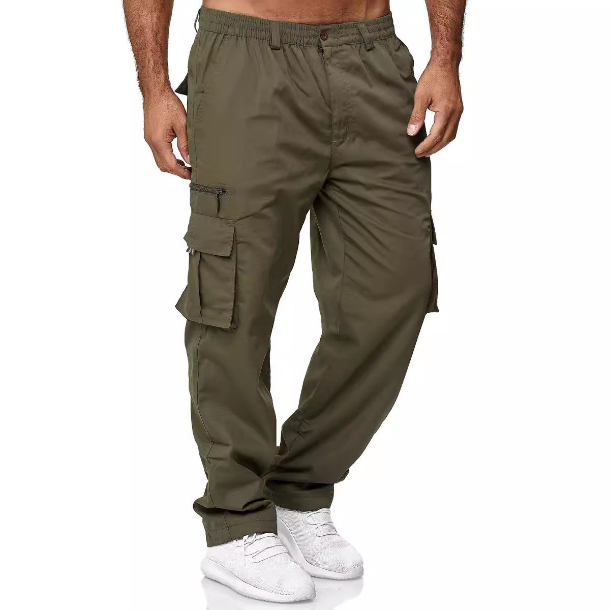 2024 cross-border new men's ebay casual loose straight overalls outdoor sports running pants