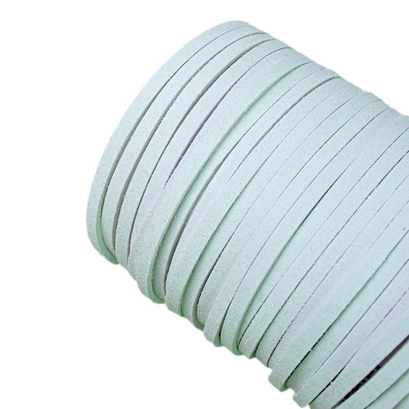 Factory in stock Flat Leather Rope Environmental Protection Microfiber Material Woven Necklace Rope Bag Hanging Ornaments Accessories DIY Leather Rope