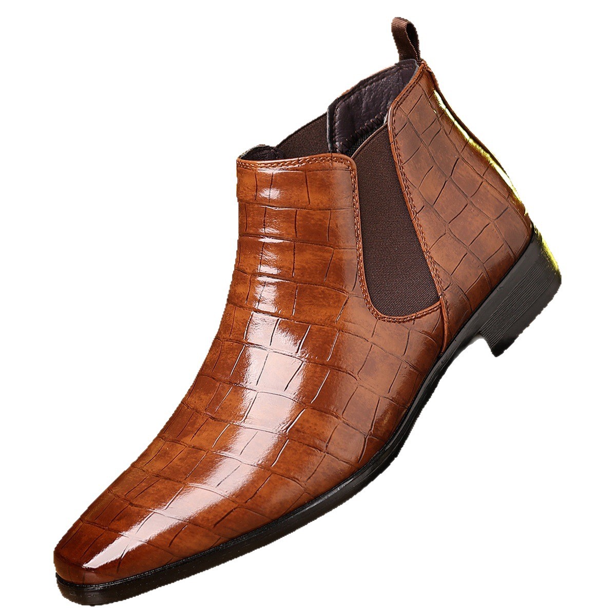 Popular Foreign Trade Cross-Border Large Size 47-48 Amazon Xiyin Leather Shoes Men's Business Formal Leather Shoes Short Boots