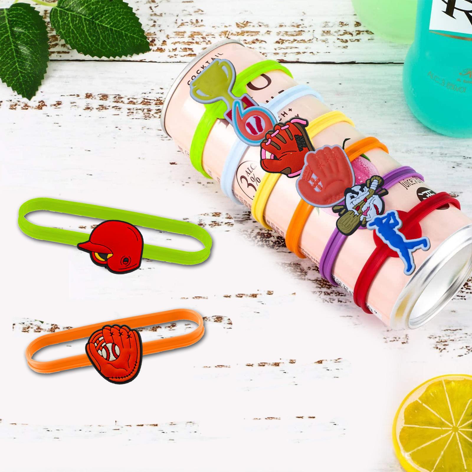 baseball baseball Creative Silicone Wine Glass Identifier sheinKTV Bar Beer Cocktail Glass Identifier