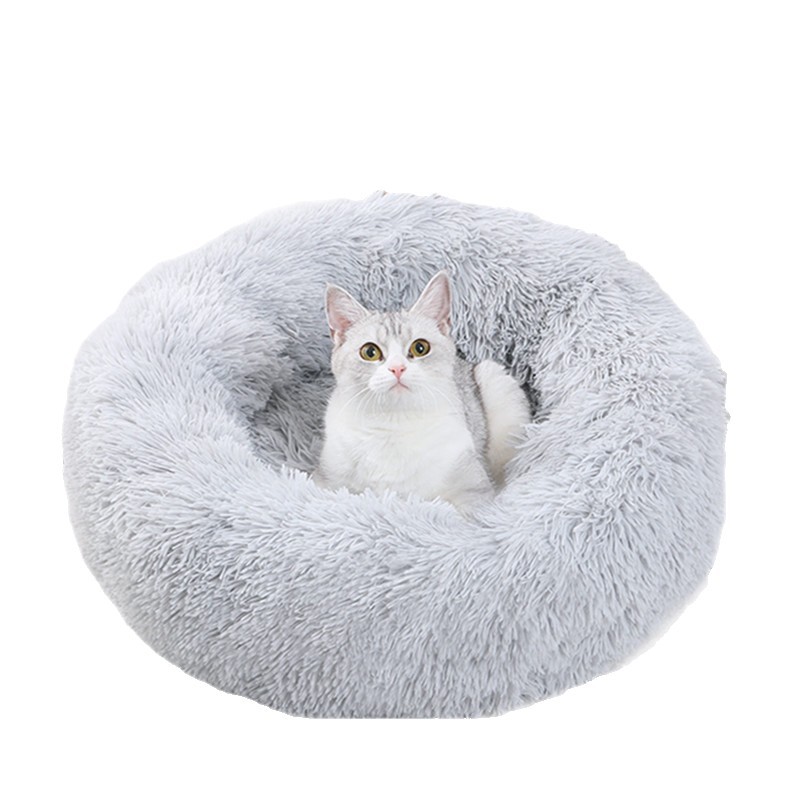 Winter Cat Bed, Autumn and Winter Warm Bed, Plush Dog Bed, Round Cat Bed, Dog Mat, Deep Sleep Cat Bed