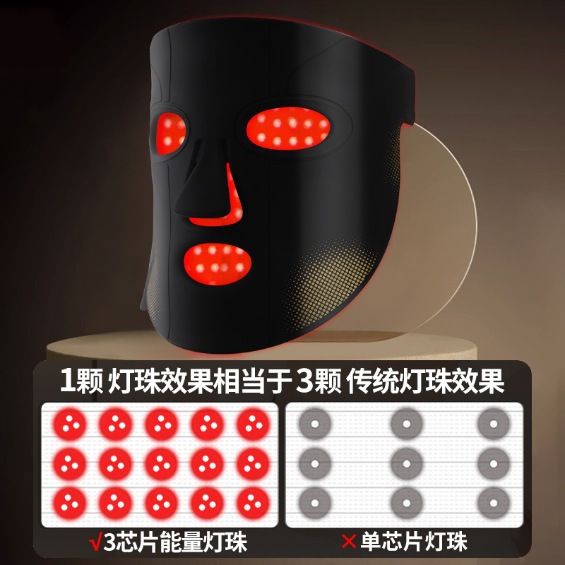 New Product Launch 510K Red and Blue Light Beauty Mask Led Large Array Light Photon Skin Rejuvenation Device Silicone Colored Light Mask Device