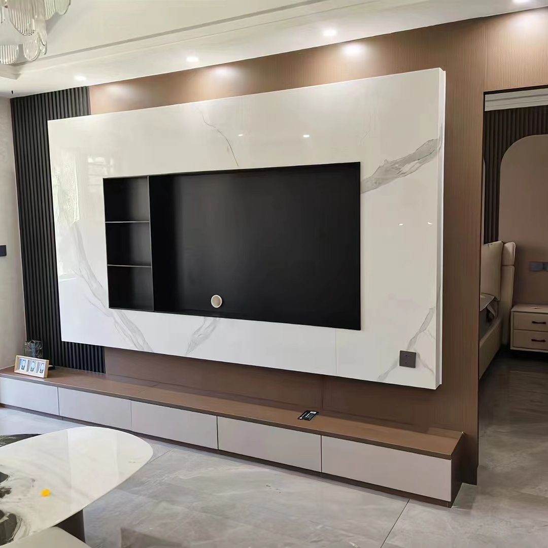 75/85/ 100inch Stainless Steel Tv Niche Recessed Metal Hotel Tv Background Niche Ready Stock