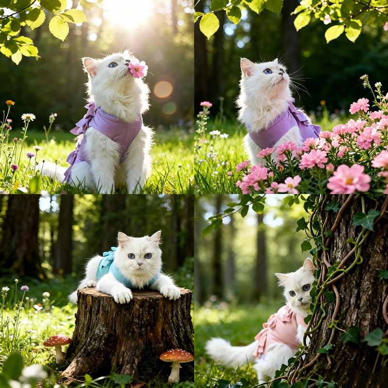 Cat Sterilization Clothing, Anti-Licking Female Cat Surgical Clothing, Weaning, Light and Breathable Postoperative Straps, Pet Clothing, Cat Sterilization Clothing