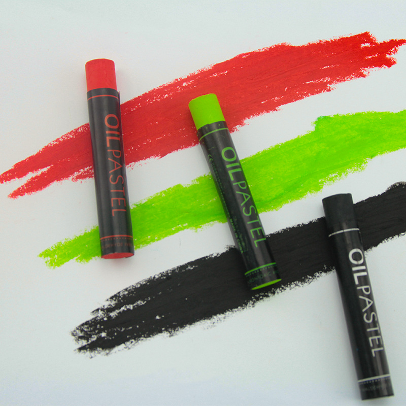 Bulk 12-color soft laminated heavy color oil painting stick art organization supplement thick color stick kindergarten graffiti crayon