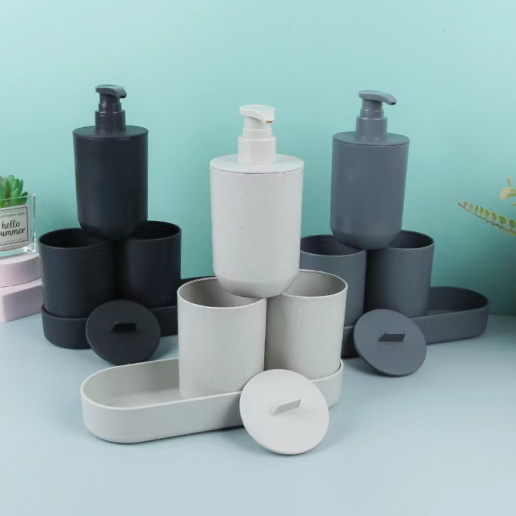 Bathroom toiletries suit bathroom products toilet gargle brushing teeth shampoo bath bottled plastic suit wholesale