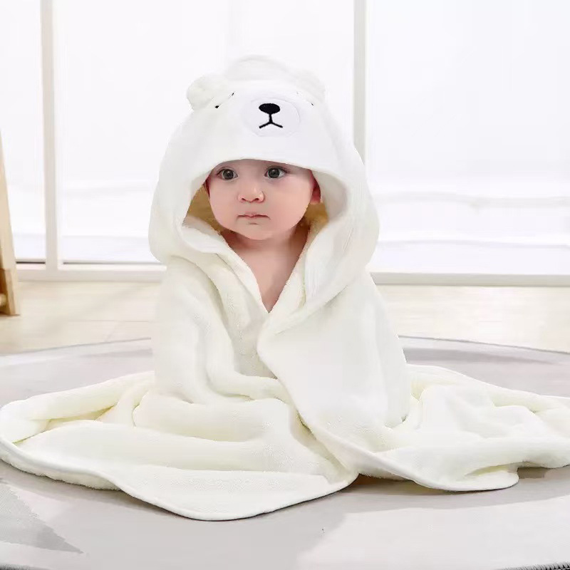 Children's Bath Towel Wholesale Wearable Newborn Baby Hooded Cloak Cartoon Baby Cloak Newborn Delivery Room Quilt