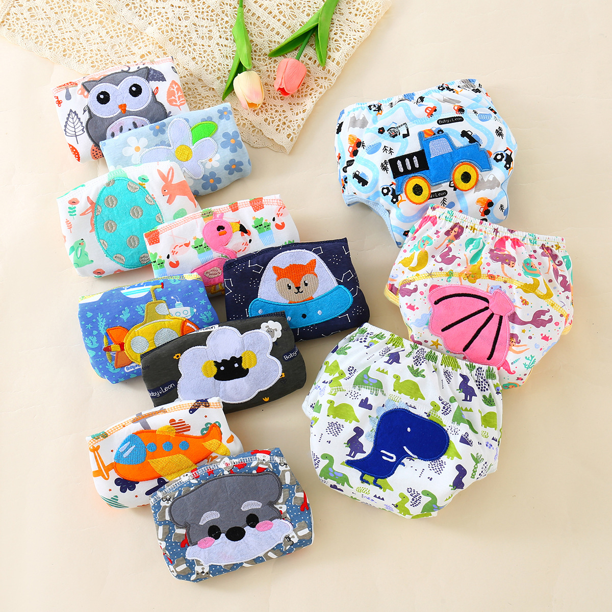 Обучающие штаны для младенцев, водонепроницаемые, для мальчиков и девочек, с барьером от мочи