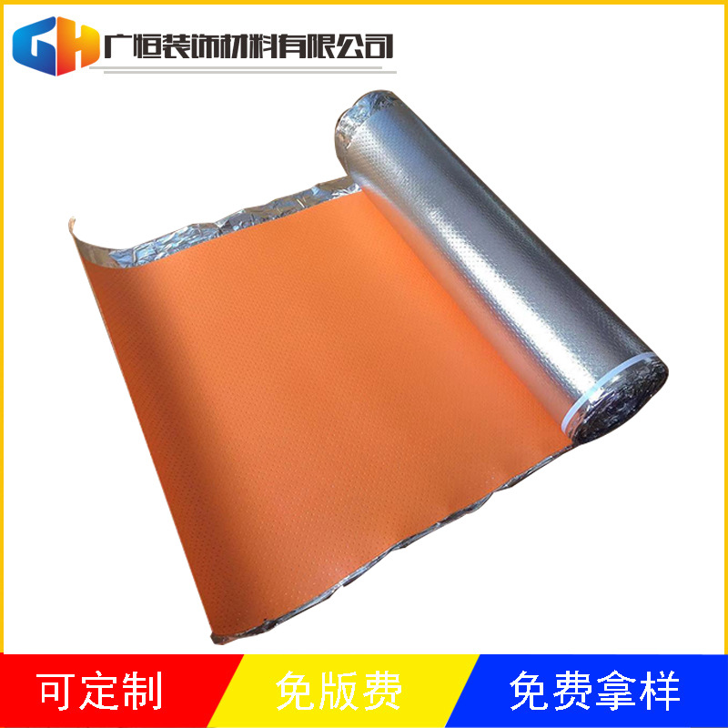 2MM orange IXPE perforated aluminum film floor heating geothermal special floor film wood floor moisture-proof film silver film