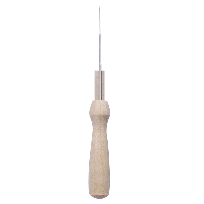 Factory direct handmade DIY wool felt tool material wood poking tool poking needle solid wood handle