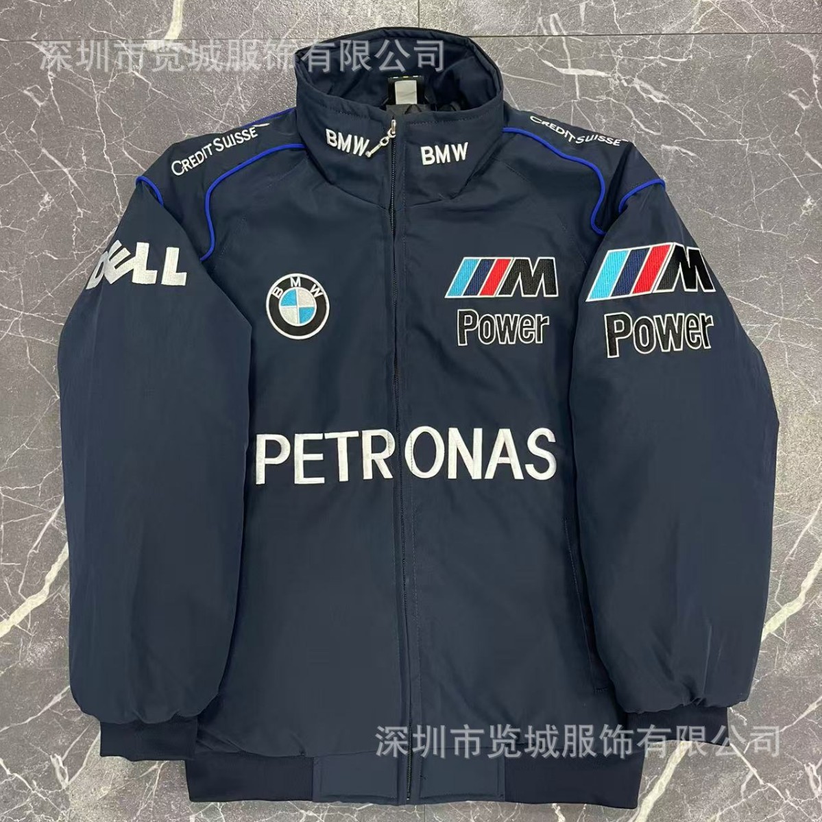 Вышитый гоночный костюм F1 2025 Кросс-бордерная популярная весенне-осенняя тонкая повседневная куртка ретро американского хип-хопа