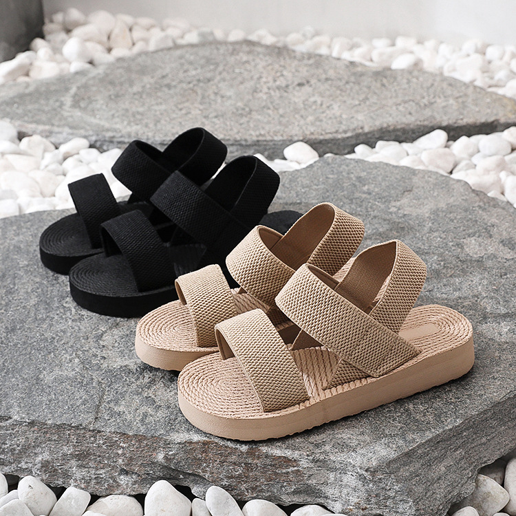 Summer New Outer Wear Wedge Fashion Trendy Sandals Women's Casual Outer Wear Open-Toe Sandals and Slippers Factory Direct Supply