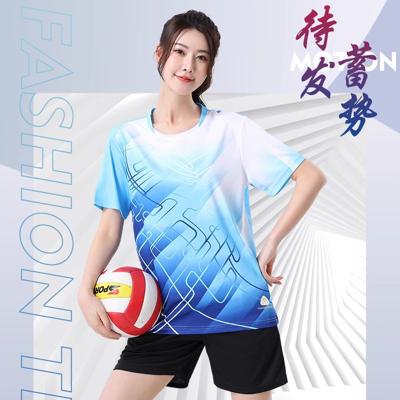 [Zhengxiang Factory] Short-sleeved Badminton Suit suit Quick-drying Running Suit Men's and Women's Table Tennis Suit Tennis Training Suit