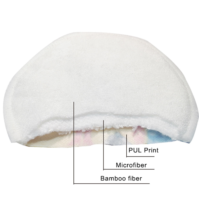 Cross-border three-layer waterproof bamboo fiber anti-overflow mat digital printing washable postpartum mother milk paste manufacturers wholesale