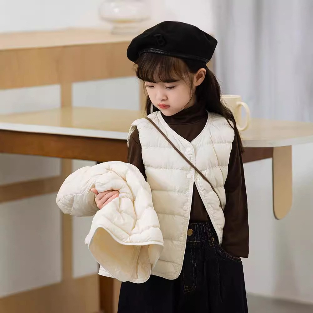 Judas одежда 2024 новый детский жилет однотонный для мальчиков и девочек теплый жилет жилет жилет