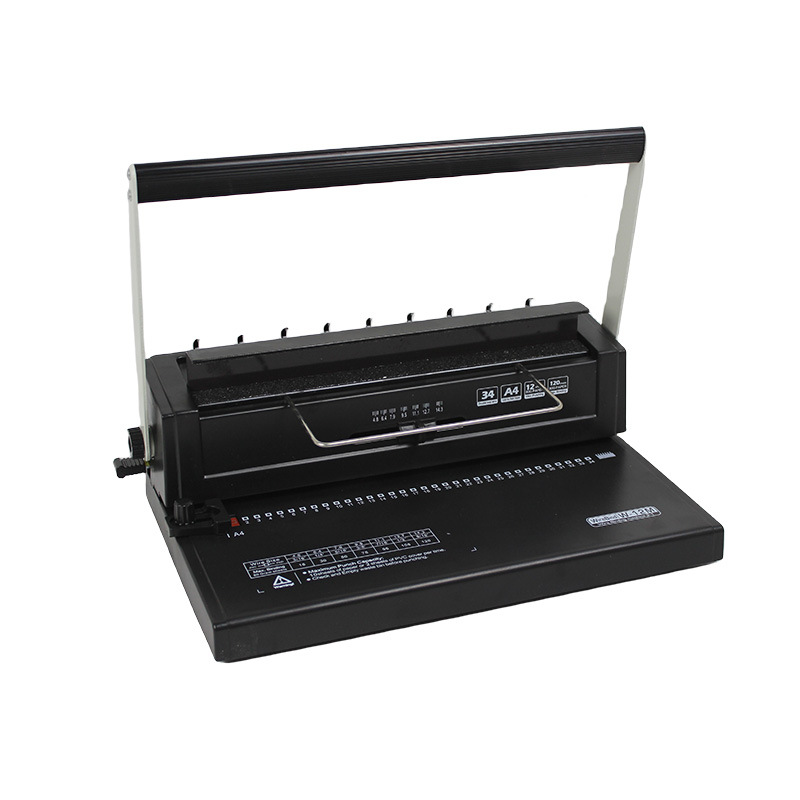 W12M Iron Ring YO Double Coil Binding Machine 34 Hole A4 Picture Album Office File Menu Tender Punching Machine Loose-leaf Book